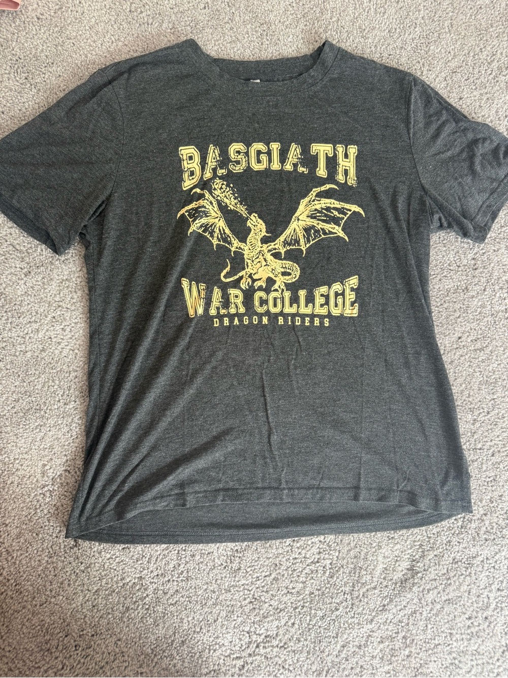 Basgiath War College Graphic Tee - Charcoal/Yellow